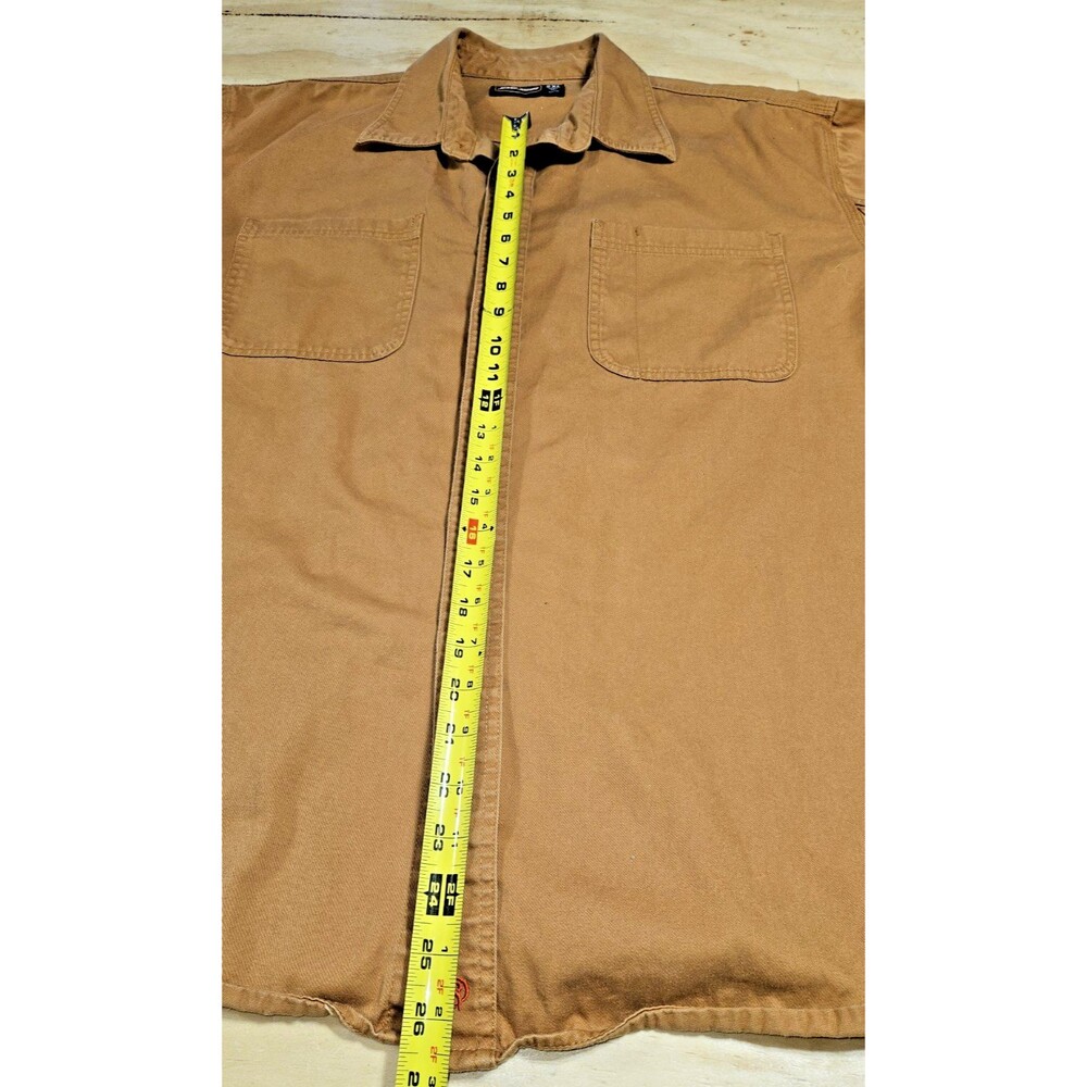 Jesse James Workwear Shirt Men 2XL Industrial Outdoor Button Down Brown Canvas - Picture 8 of 12